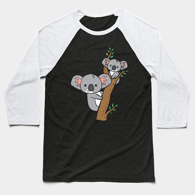 2 Koalas - on tree Baseball T-Shirt by theanimaldude